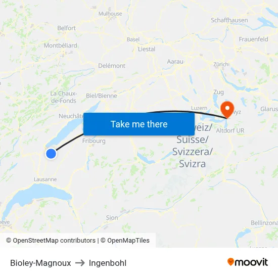 Bioley-Magnoux to Ingenbohl map