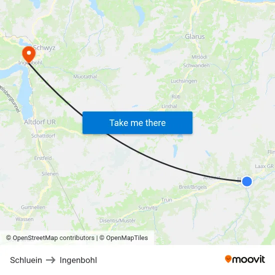 Schluein to Ingenbohl map