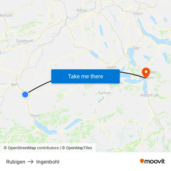 Rubigen to Ingenbohl map
