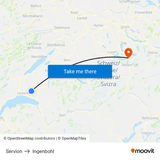 Servion to Ingenbohl map