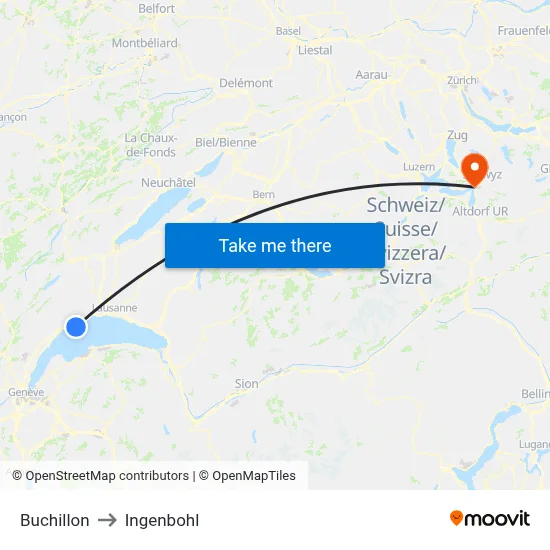 Buchillon to Ingenbohl map