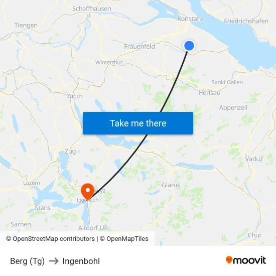 Berg (Tg) to Ingenbohl map