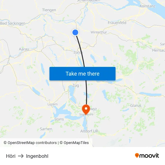 Höri to Ingenbohl map