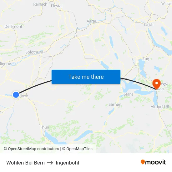 Wohlen Bei Bern to Ingenbohl map