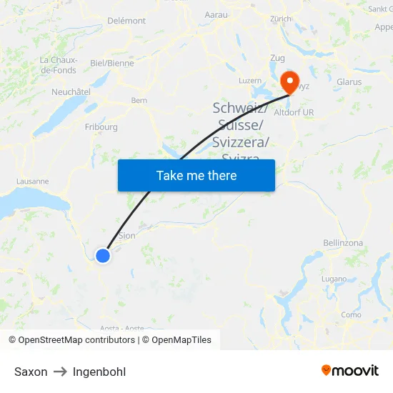 Saxon to Ingenbohl map