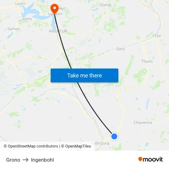 Grono to Ingenbohl map