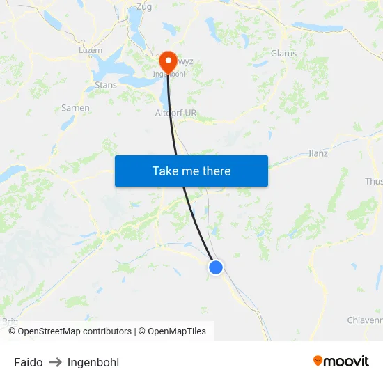 Faido to Ingenbohl map