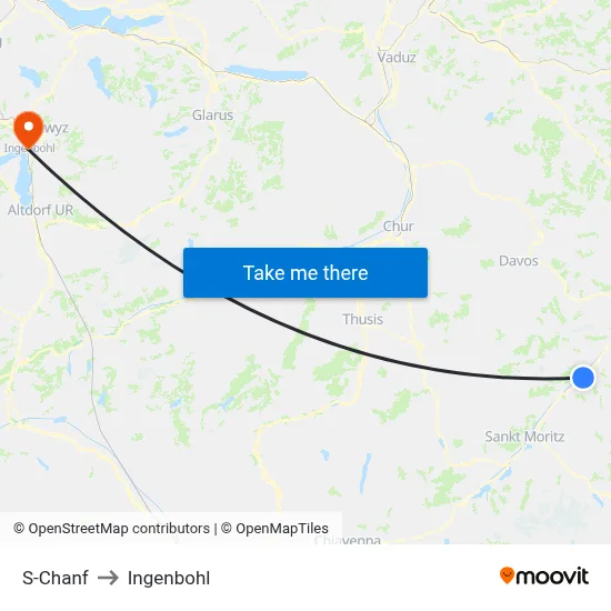 S-Chanf to Ingenbohl map