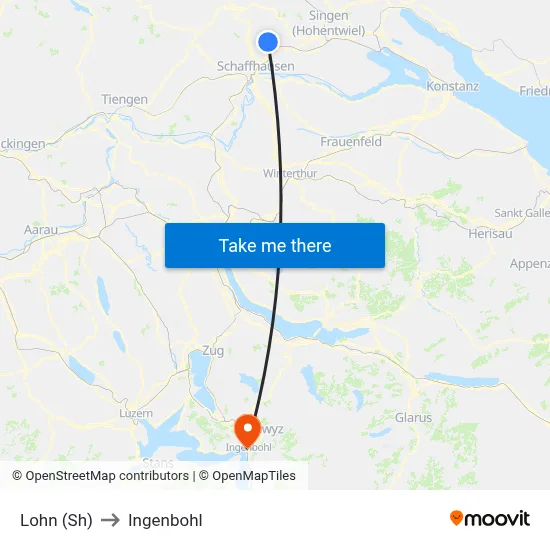 Lohn (Sh) to Ingenbohl map