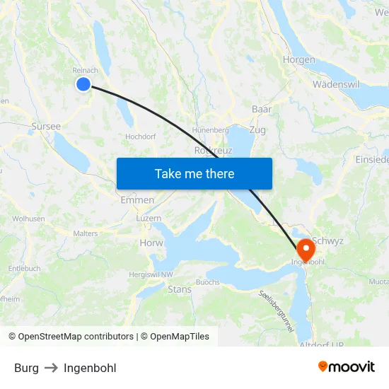Burg to Ingenbohl map
