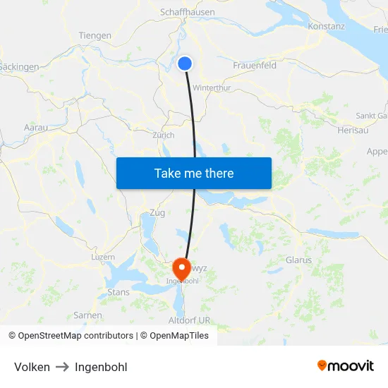 Volken to Ingenbohl map