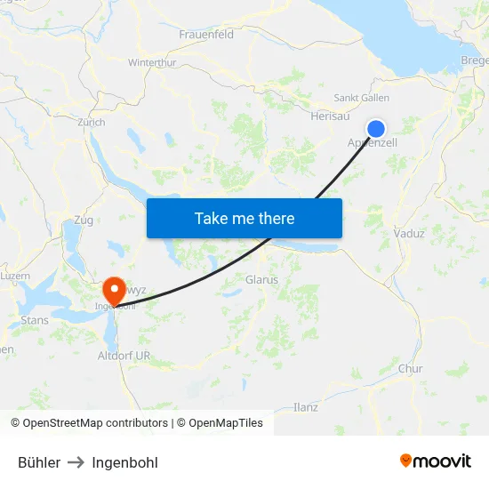 Bühler to Ingenbohl map