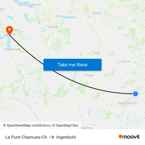 La Punt Chamues-Ch to Ingenbohl map
