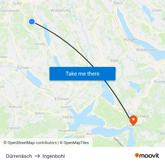 Dürrenäsch to Ingenbohl map