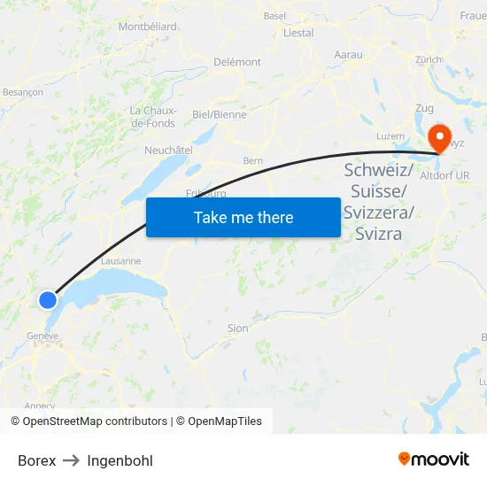 Borex to Ingenbohl map