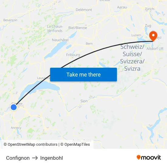 Confignon to Ingenbohl map