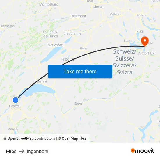 Mies to Ingenbohl map