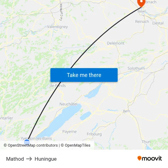 Mathod to Huningue map