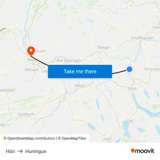 Höri to Huningue map