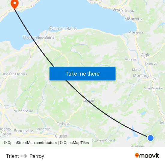 Trient to Perroy map