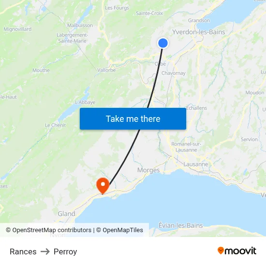 Rances to Perroy map