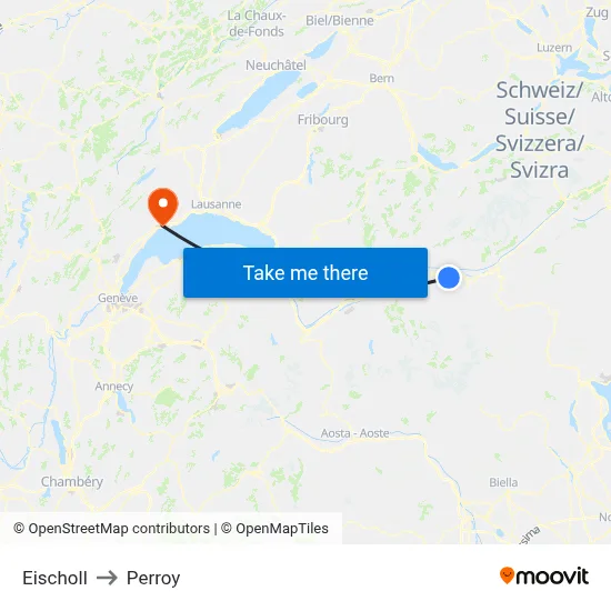 Eischoll to Perroy map