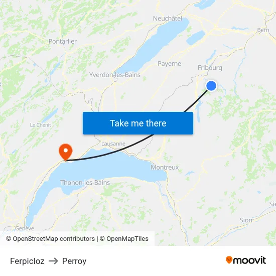 Ferpicloz to Perroy map
