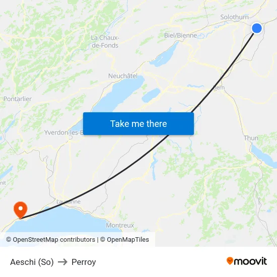 Aeschi (So) to Perroy map
