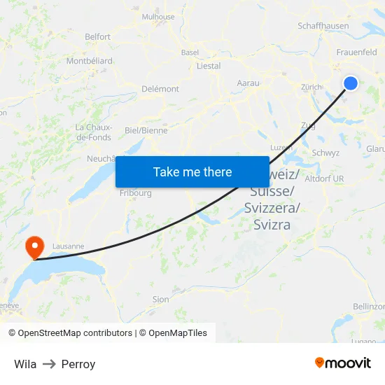 Wila to Perroy map