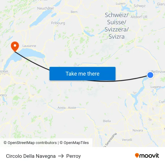 Circolo Della Navegna to Perroy map