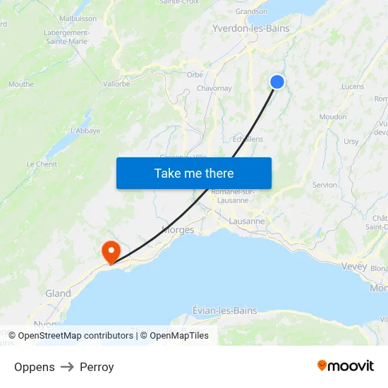 Oppens to Perroy map
