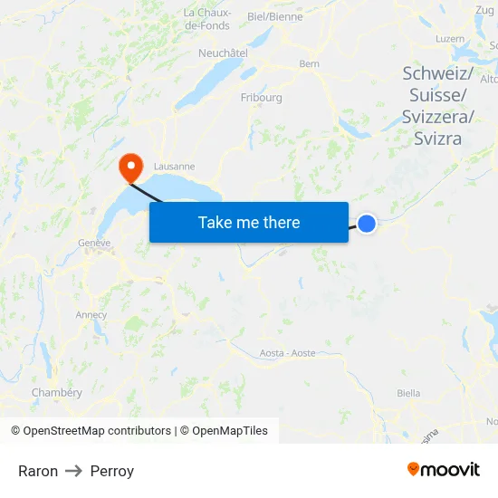 Raron to Perroy map