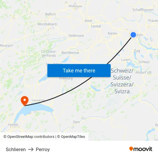 Schlieren to Perroy map