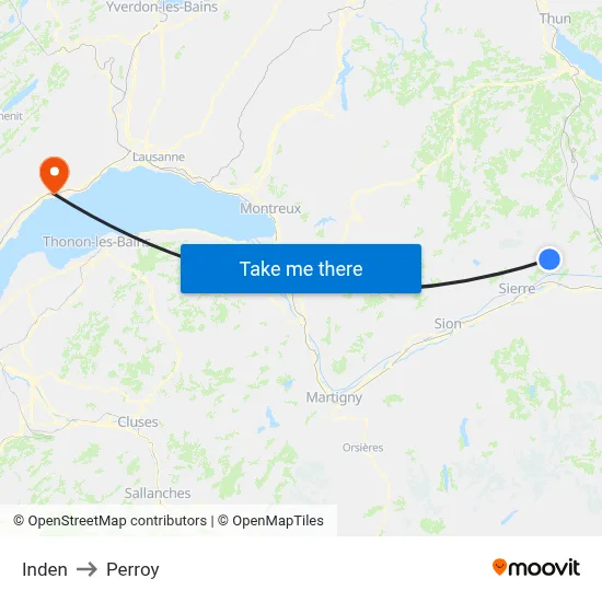 Inden to Perroy map