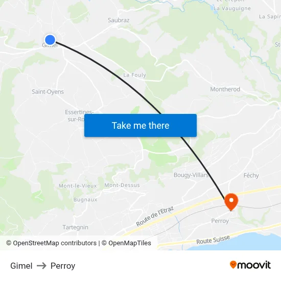 Gimel to Perroy map