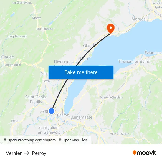 Vernier to Perroy map