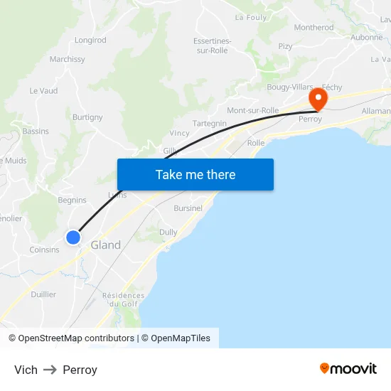 Vich to Perroy map