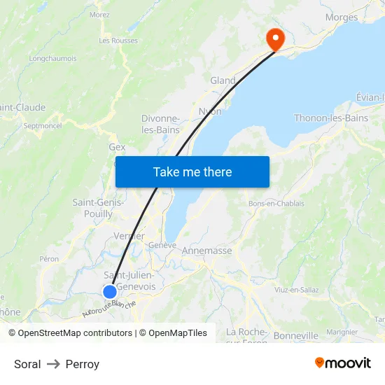Soral to Perroy map