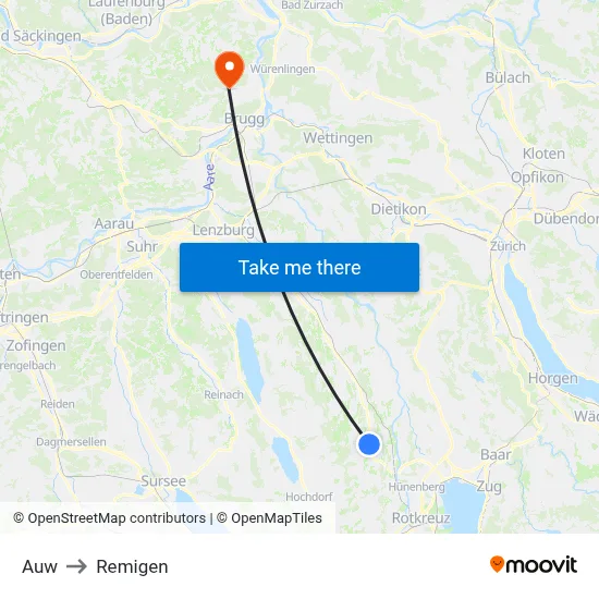 Auw to Remigen map