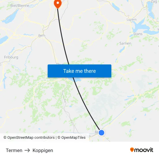 Termen to Koppigen map
