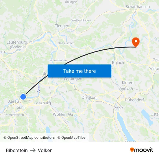 Biberstein to Volken map