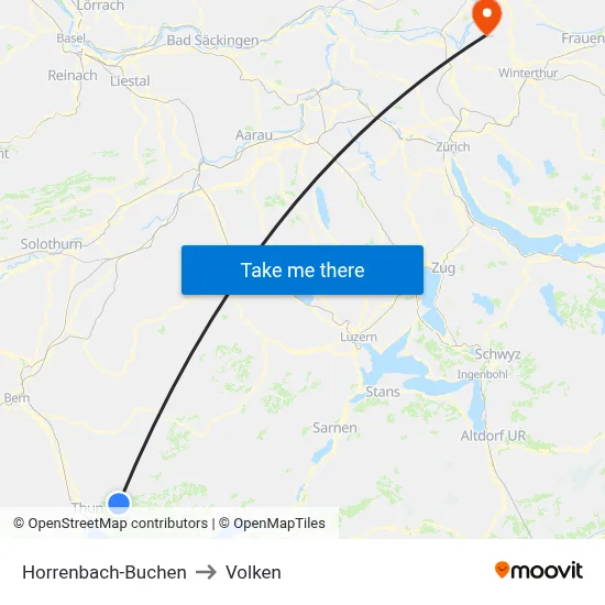 Horrenbach-Buchen to Volken map