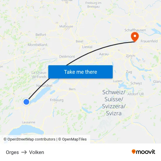 Orges to Volken map