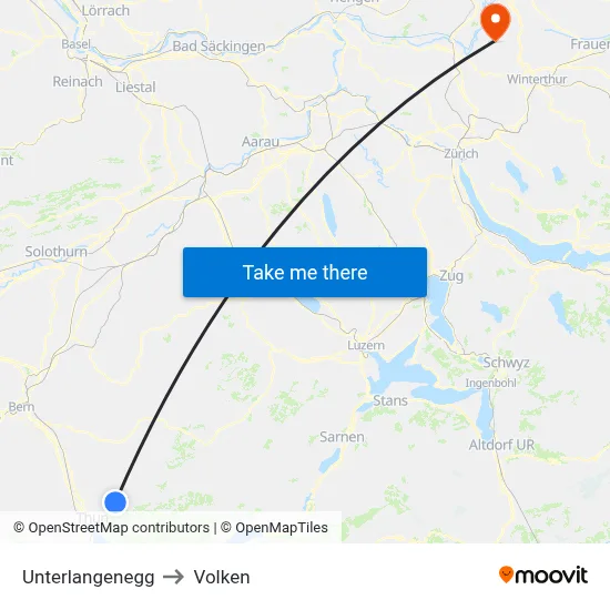 Unterlangenegg to Volken map