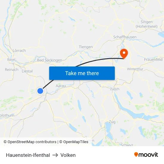 Hauenstein-Ifenthal to Volken map