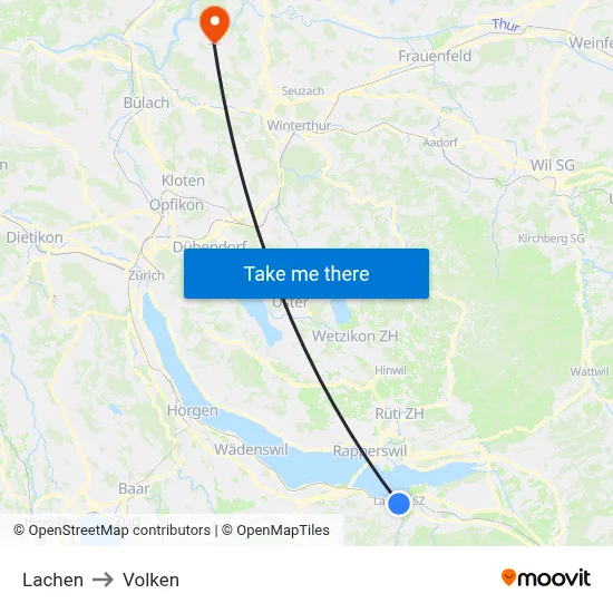 Lachen to Volken map