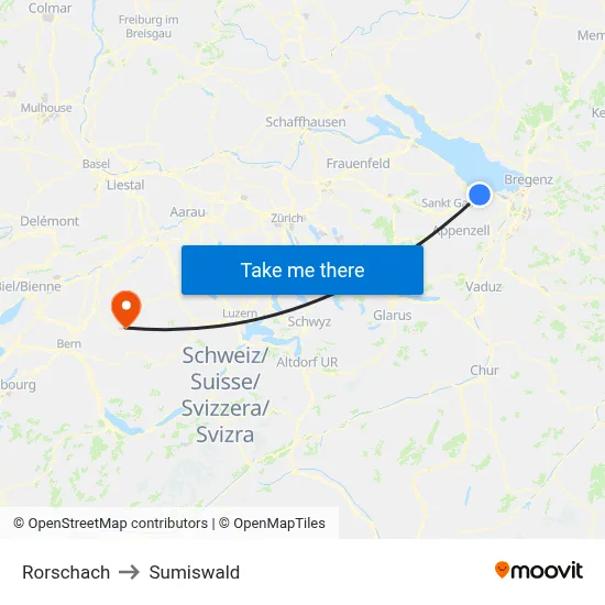 Rorschach to Sumiswald map