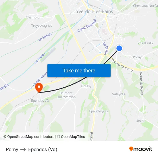 Pomy to Ependes (Vd) map