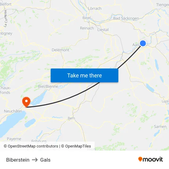 Biberstein to Gals map
