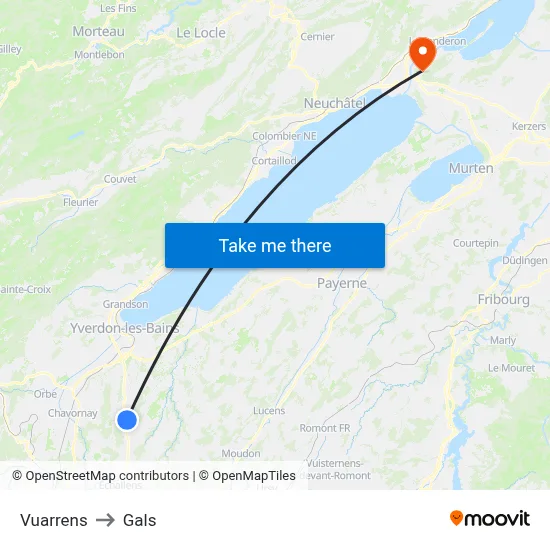 Vuarrens to Gals map